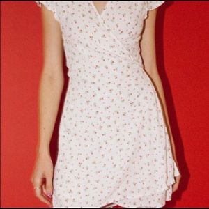 Brandy Melville floral Robbie white dress